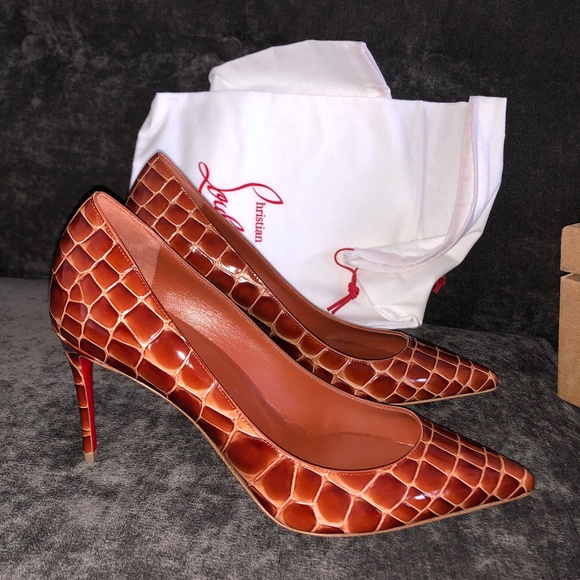 Christian Louboutin Kate 85 crock embossed size EU 39 - Picture 1 of 10
